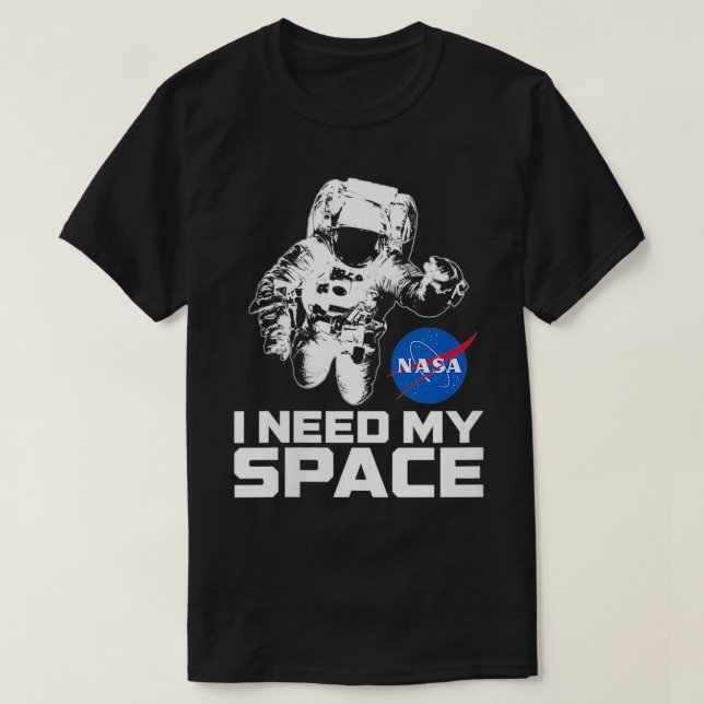 Kvinnor i behov av mitt space med Astronaut Space  T Shirt (Design framsida)