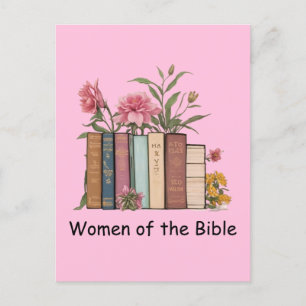 Kvinnor i bibeln Blommigt Bok Vykort