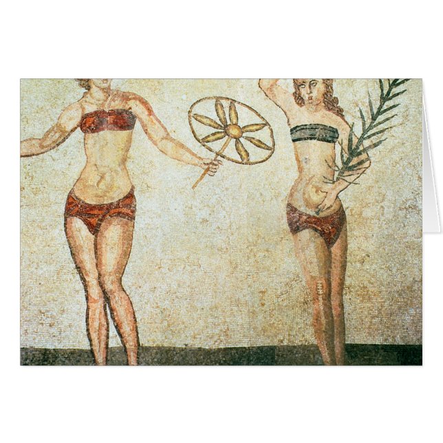 Kvinnor i 'bikinier hälsningskort (Framsidan Horizontal)