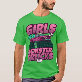 Kvinnor i bilköraren Mor Monster Lastbil T Shirt