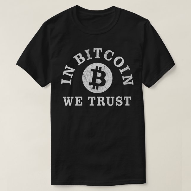 Kvinnor i Bitcoin Vi litar på BTC Cryptocurrency V T Shirt (Design framsida)
