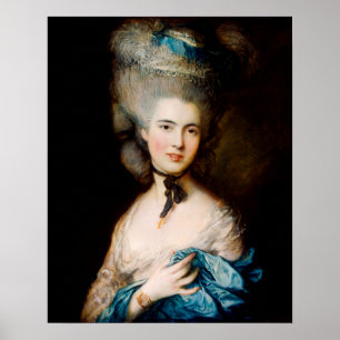 Kvinnor i blå av Thomas Gainsborough Poster