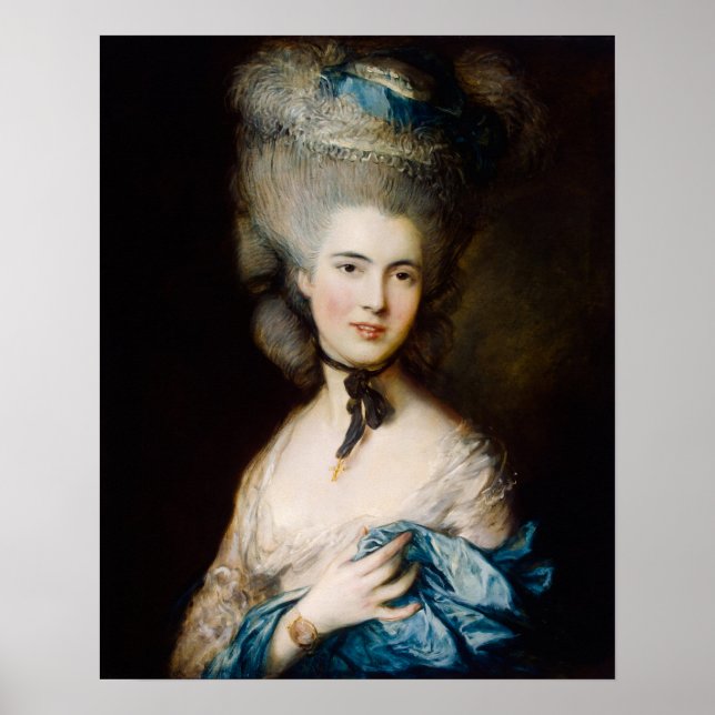Kvinnor i blå av Thomas Gainsborough Poster (Framsidan)