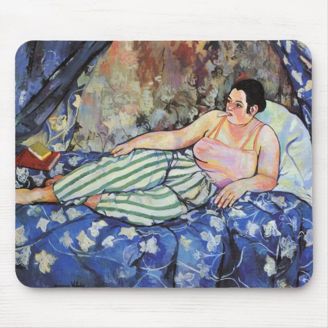 Kvinnor i Blå Bedroom (av Suzanne Valadon) Musmatta (Framsidan)