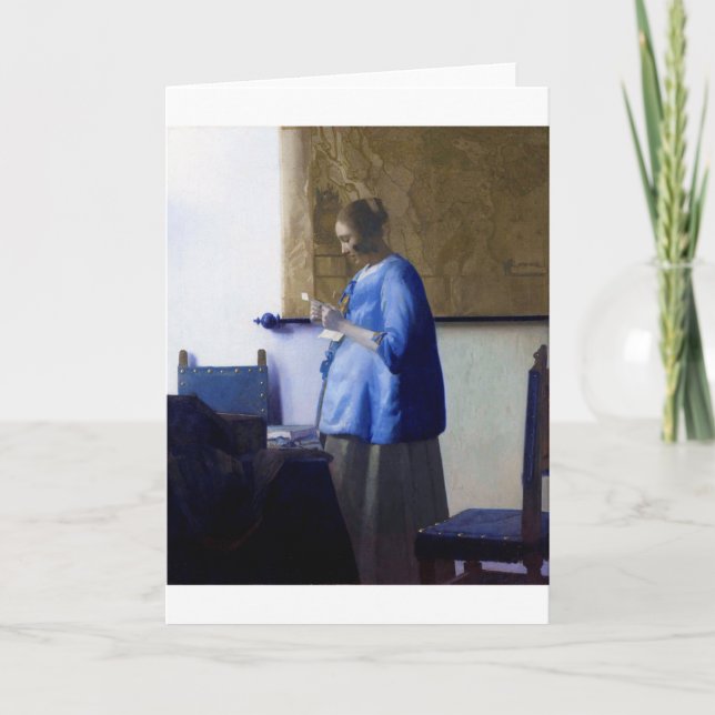 Kvinnor i blå, Johannes Vermeer Kort (Framsida)