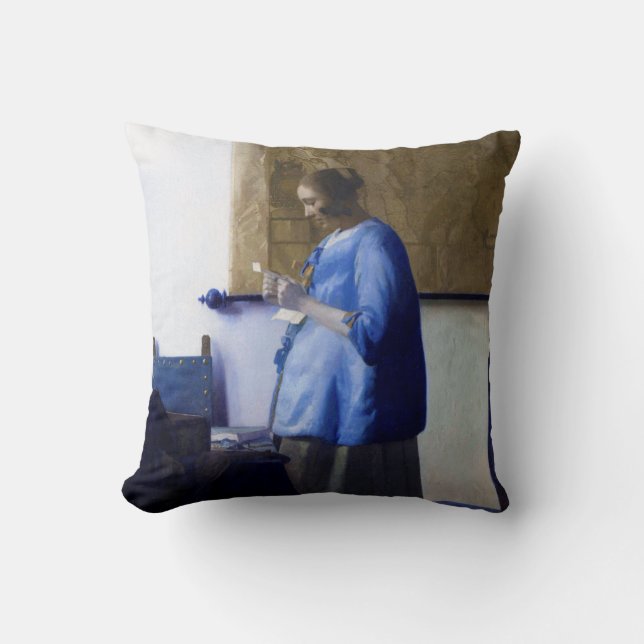 Kvinnor i blå, Johannes Vermeer Kudde (Framsida)