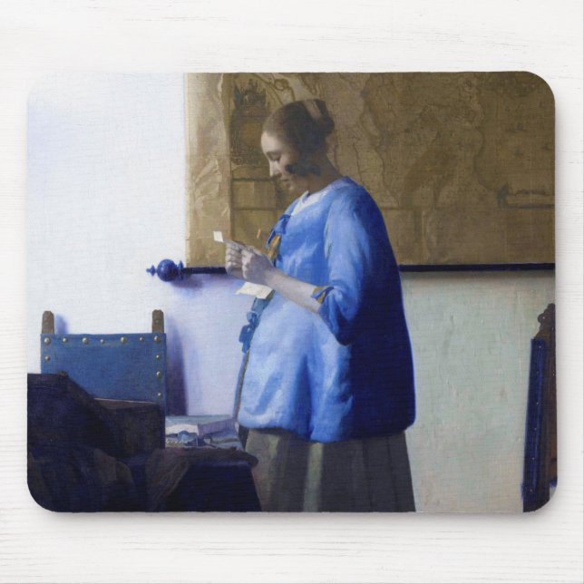 Kvinnor i blå, Johannes Vermeer Musmatta (Framsidan)