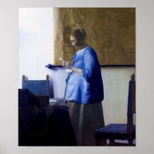 Kvinnor i blå, Johannes Vermeer Poster