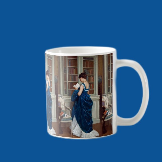 Kvinnor i blått, läsa Bok Kaffemugg (Skapare uppladdad)