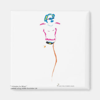 Kvinnor i blått magnet