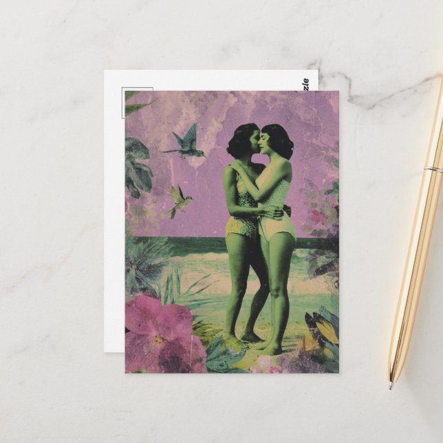 Kvinnor i bovhushåll vykort (Fram/Back In Situ)