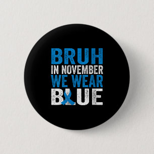 Kvinnor i Brachh i november Bära Blue Diabetes Awa Knapp
