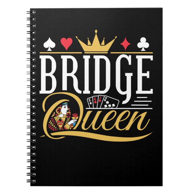 Kvinnor i Bridge Queen Card-spel Anteckningsbok (Framsidan)