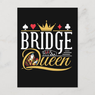 Kvinnor i Bridge Queen Card-spel Vykort