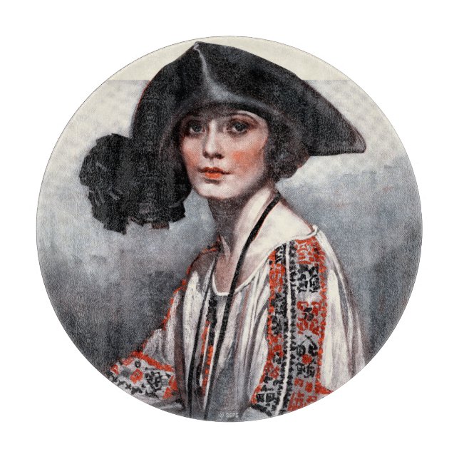 Kvinnor i broderad blouse (Framsidan)