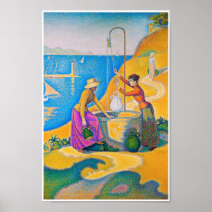 Kvinnor i brunnen, Signac Poster