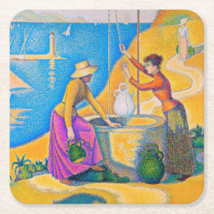 Kvinnor i brunnen, Signac Underlägg Papper Kvadrat