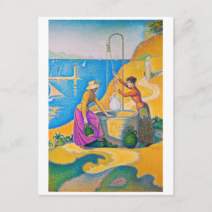 Kvinnor i brunnen, Signac Vykort