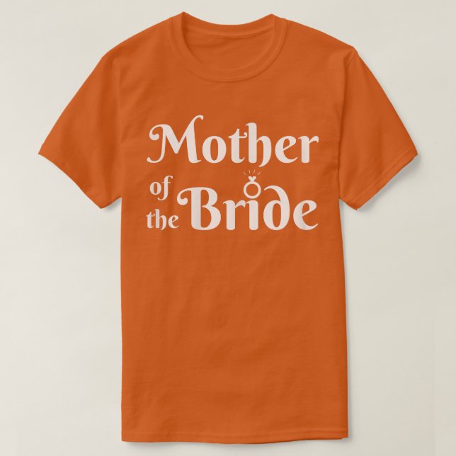Kvinnor i Budens mamma för Brudens sida Wedd T Shirt (Design framsida)