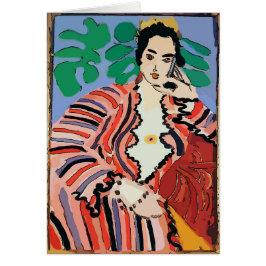 Kvinnor i cell Mobil Abstrakt 4 Hälsningskort