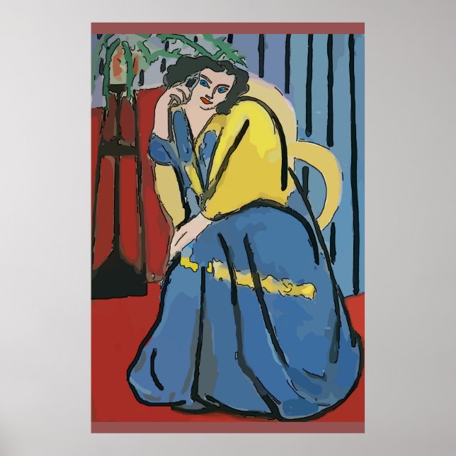 Kvinnor i cellens Mobila Abstrakt 5 Poster (Framsidan)