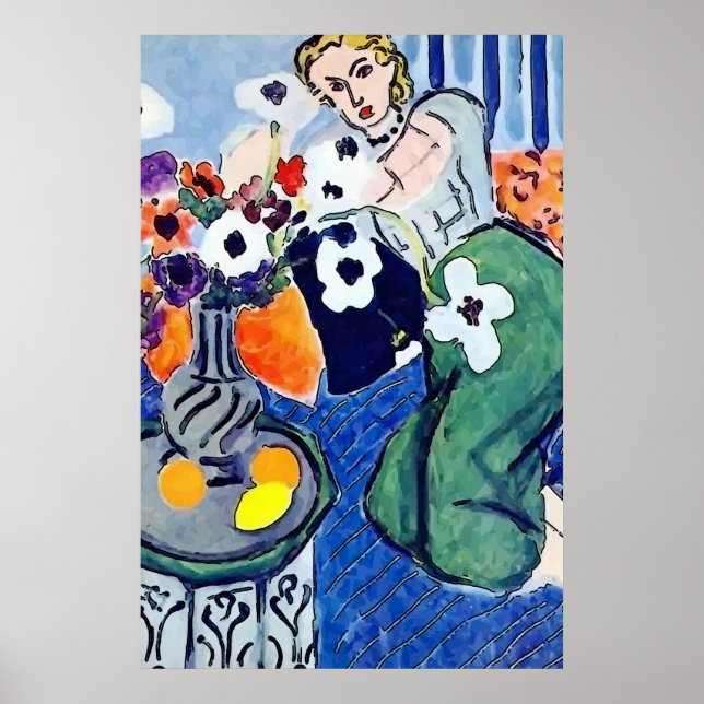 Kvinnor i cellens Mobila Abstrakt, Matisse Stil Poster (Framsidan)