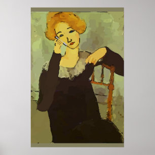 Kvinnor i cellens Mobila Abstrakt, Matisse Stil Poster