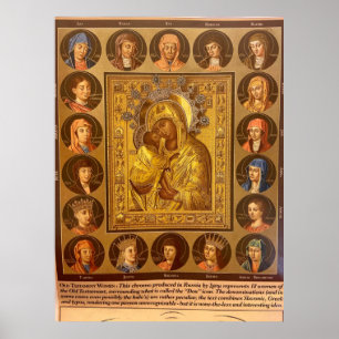 Kvinnor i det gamla testamentet med vår Dam Poster