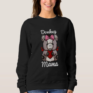 Kvinnor i donkey Mamma- donatordjuret med Finger T Shirt