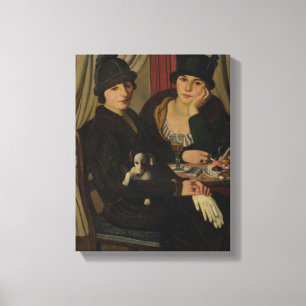 Kvinnor i en Cafe, c.1924 Canvastryck