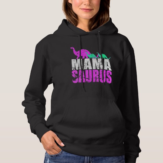 Kvinnor i en enda Mamma Saurus dosinosaur för Mor  T Shirt (Framsida)