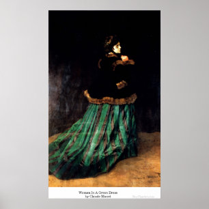 Kvinnor i en Grönt-press av Claude Monet Poster