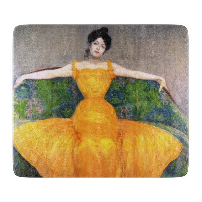 Kvinnor i en Gult Dress (av Max Kurzweil) (Framsidan)