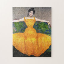 Kvinnor i en Gult Dress (av Max Kurzweil)