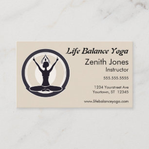 Kvinnor i en halv Lotus Yoga-instruktor Visitkort
