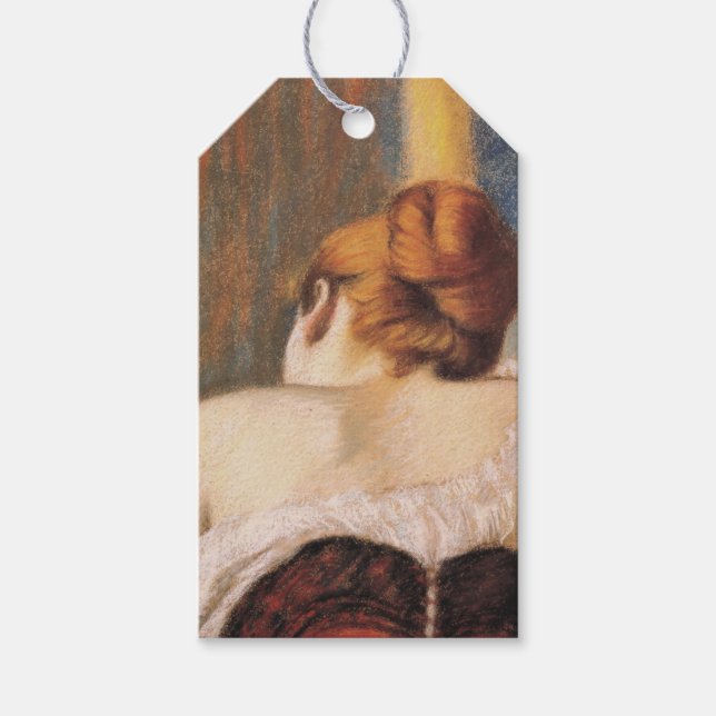 Kvinnor i en korset (av Federico Zandomeneghi) Presentetikett (Framsidan)