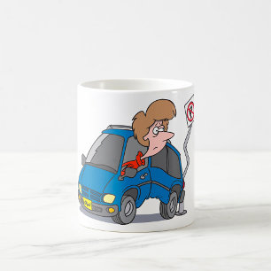 Kvinnor i en olycka kaffemugg