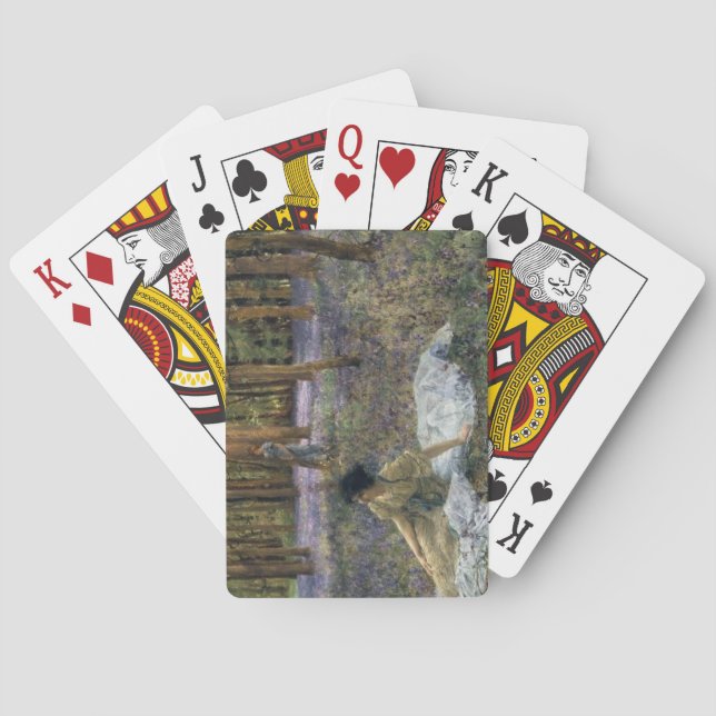 Kvinnor i en skog av Blébell Flowers Casinokort (Baksidan)