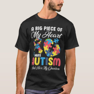 Kvinnor i en stor Biet i mitt hjärta har autism oc T Shirt