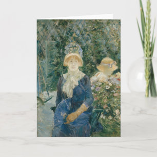 Kvinnor i en trädgård Berthe Morisot Kort