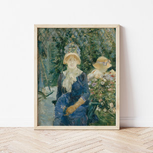 Kvinnor i en trädgård Berthe Morisot Poster