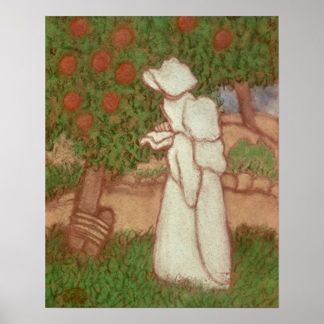 Kvinnor i en vit klänning, 1896 poster (Framsidan)