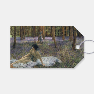 Kvinnor i ett skogslandskap med Bluebells Presentetikett