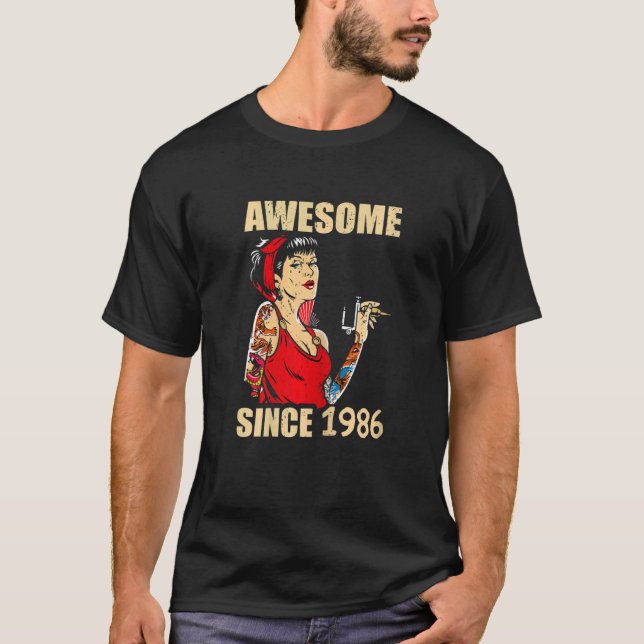 Kvinnor i Fantastisk sedan 1986 Flicktatto Classic T Shirt (Framsida)