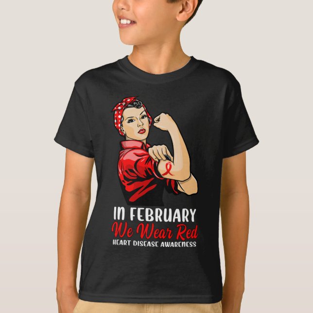 Kvinnor i februari vi Bära Red - Heart Disease Awa T Shirt (Framsida)