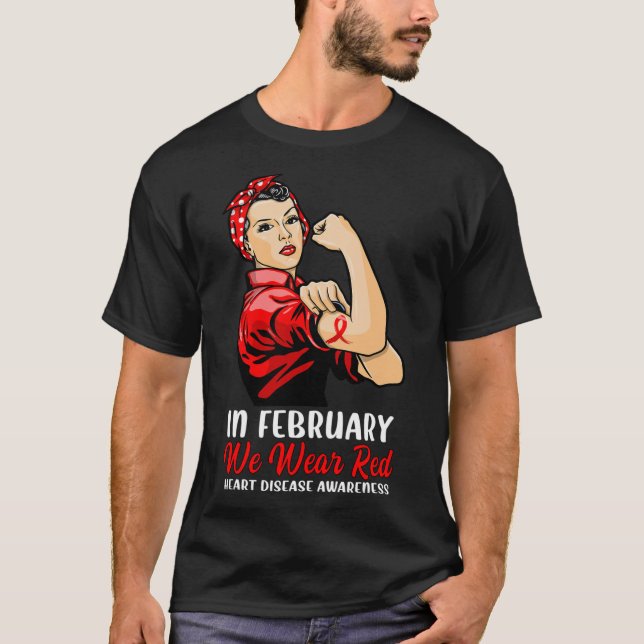 Kvinnor i februari vi Bära Red - Heart Disease Awa T Shirt (Framsida)