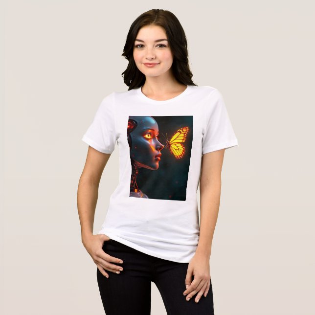 Kvinnor i fjäril T-Shirt (Framsida Full)