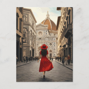 Kvinnor i Florence Italien Travel Vykort