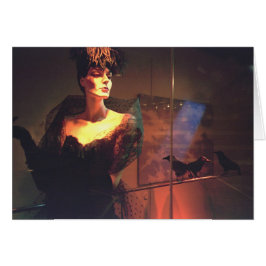 Kvinnor i fönster hälsningskort