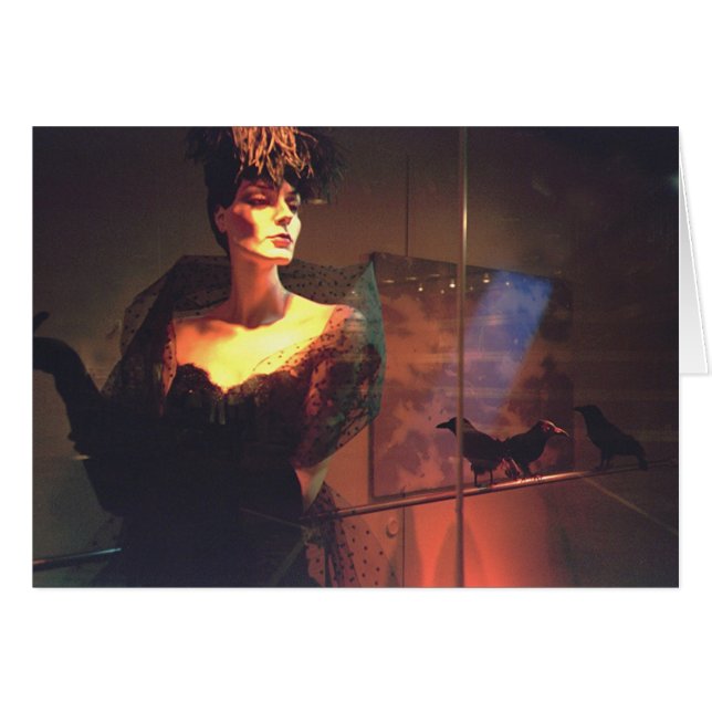 Kvinnor i fönster hälsningskort (Framsidan Horizontal)